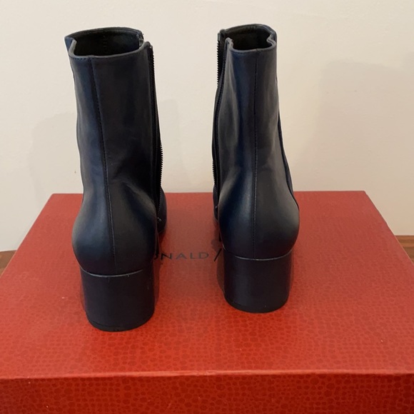 Donald Pliner Navy Suede and Leather Boots - Picture 4 of 5